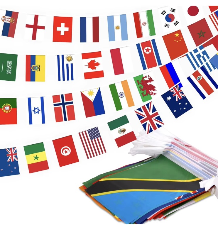 Custom Bunting Flag String Triangle Pennant Banner for Events &amp; Decoration Heat Transfer Bunting Flag Dye Sublimation Printing