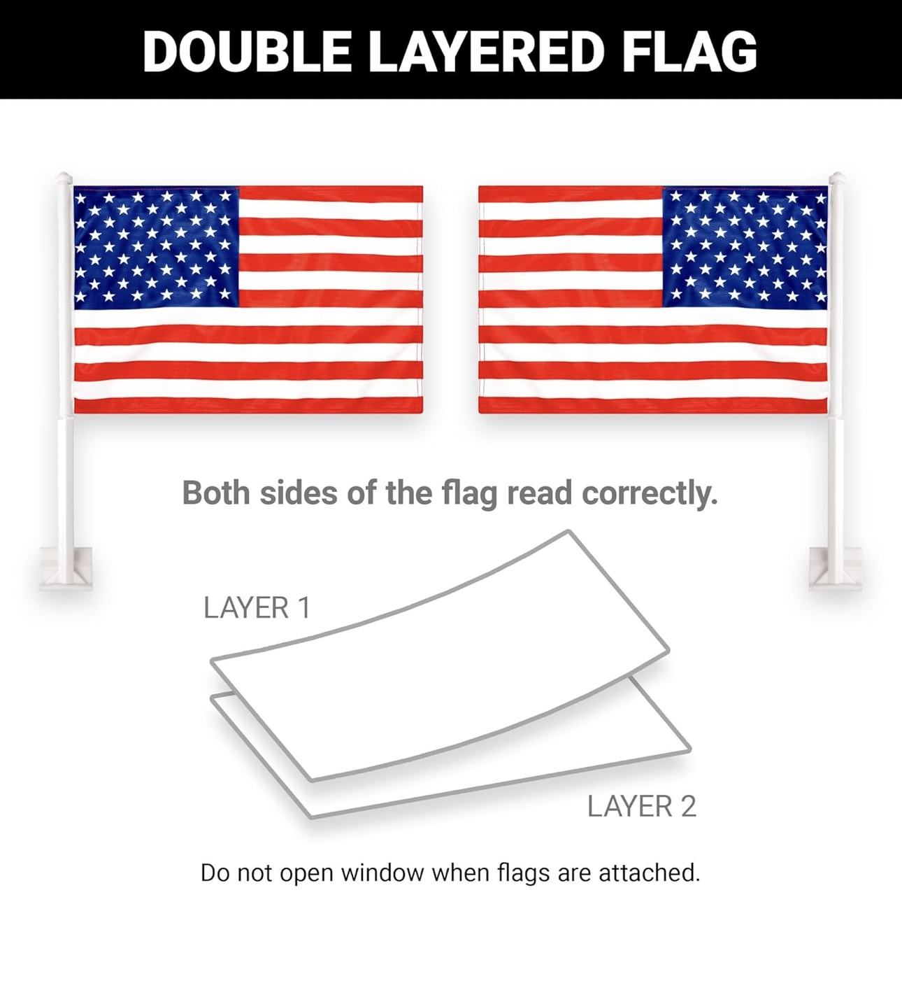 Custom Car Window Flag Promotional Advertising Flag with Plastic Pole from Polyester Custom Size Available OEM ODM