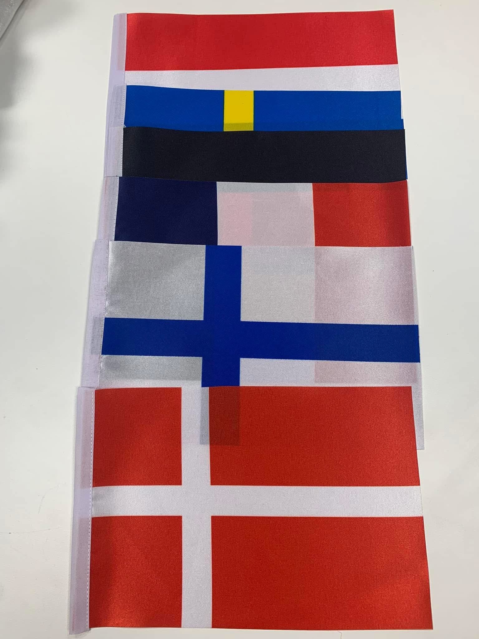 Custom Hand Waving Flag Plastic Stick, Wooden Stick Dye Sublimation Printing from Polyester Use for Event promotion