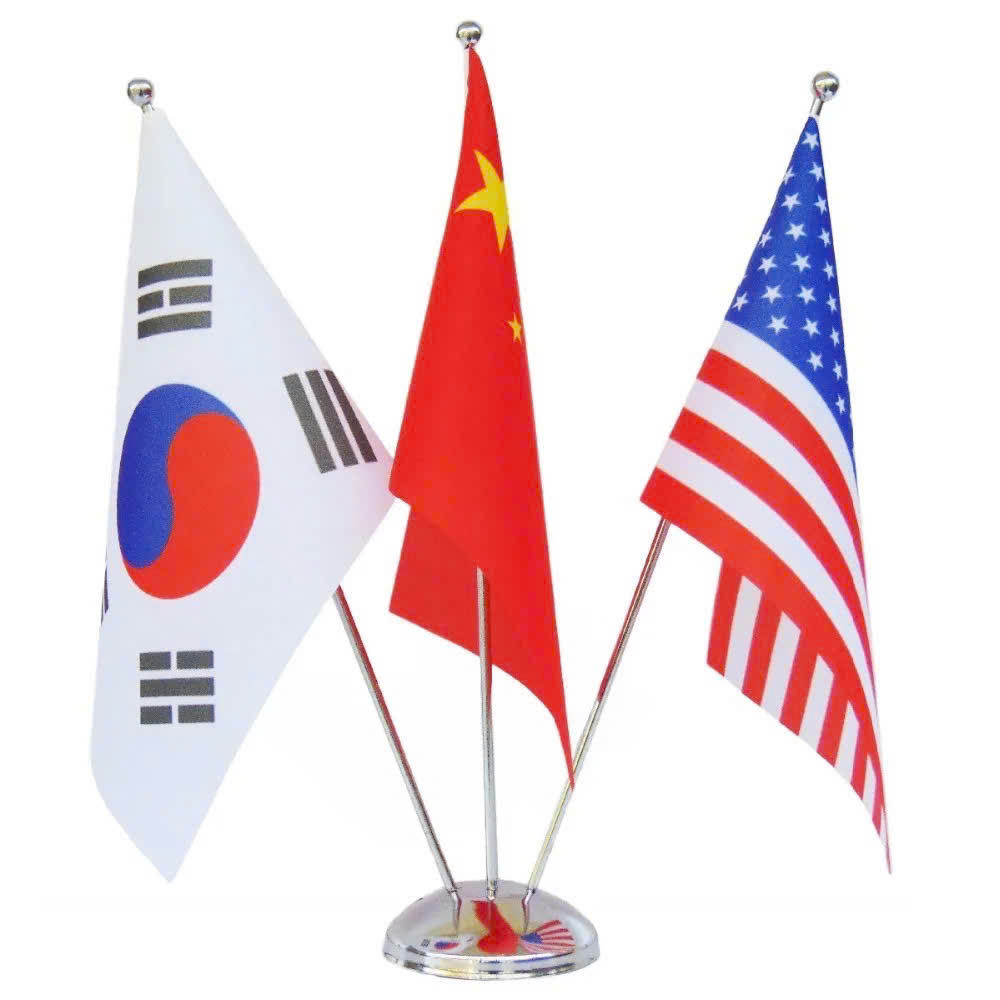 Custom Table Desk Flag Heat Transfer Custom Flag Plastic Material Dye Sublimation Printing Standard 2.5x3.5cm flag Full Color