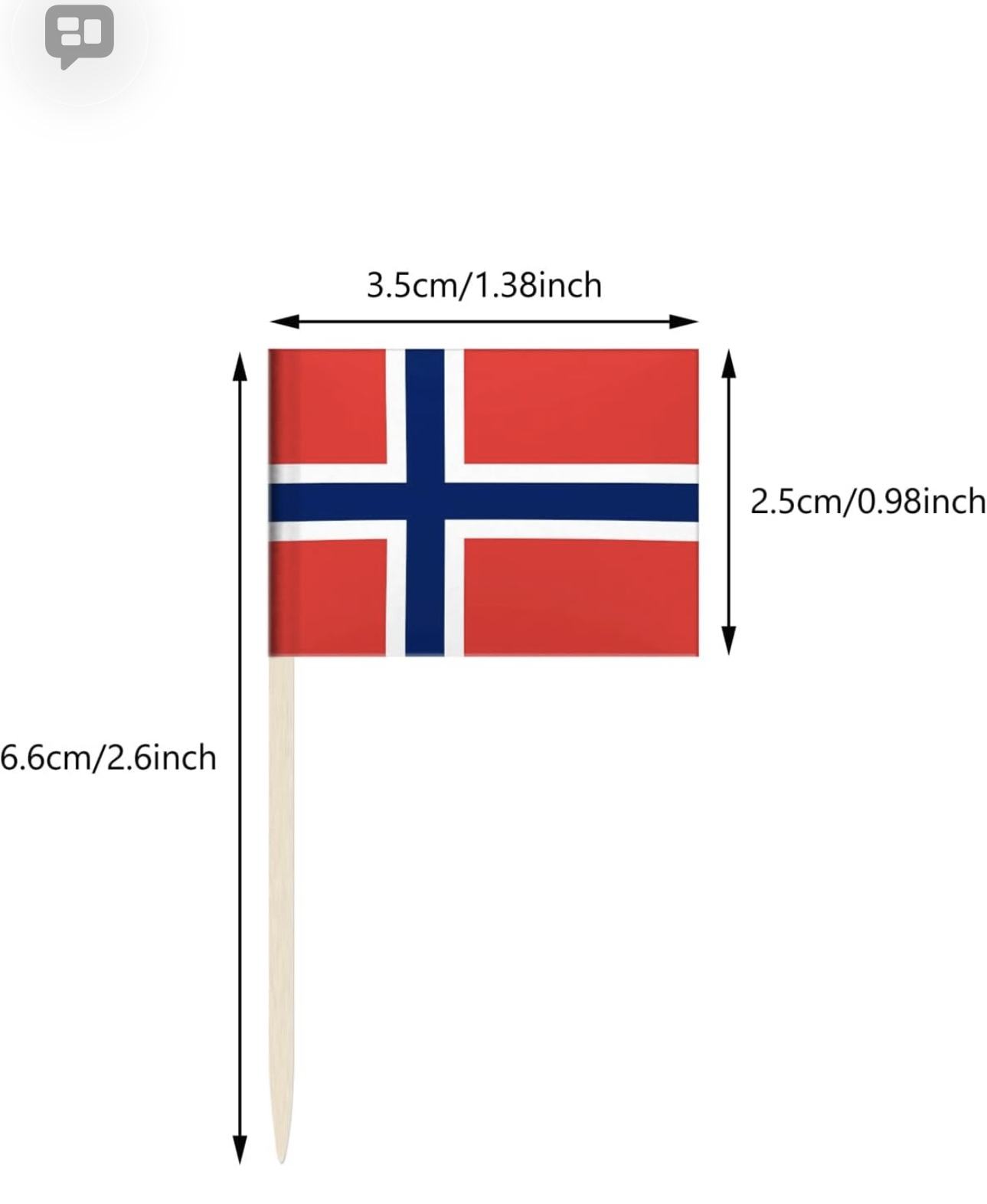 Custom Toothpick Flag Food Decoration Mini Flag for Events Promotion Wooden Stick with Heat Transfer Dye Sublimation Printing