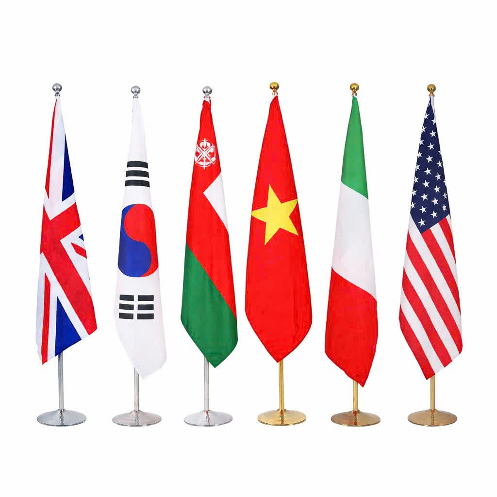 Adjustable Indoor Floor Flagpole Stand for Office and Lobby Display Kim Flags Brand Aluminum for Indoor Display Office Lobby