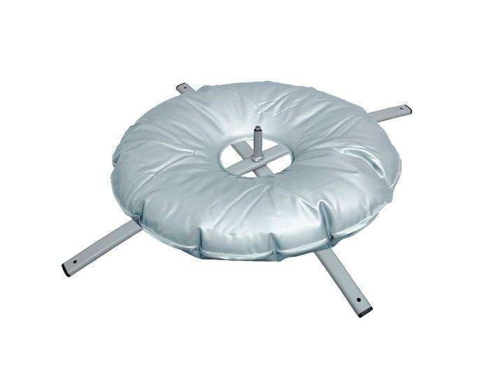 X Shape Cross Base Flag Stand for Feather Flag and Beach Flag from Iron / Steel Standard Size 80x80cm Gray Color