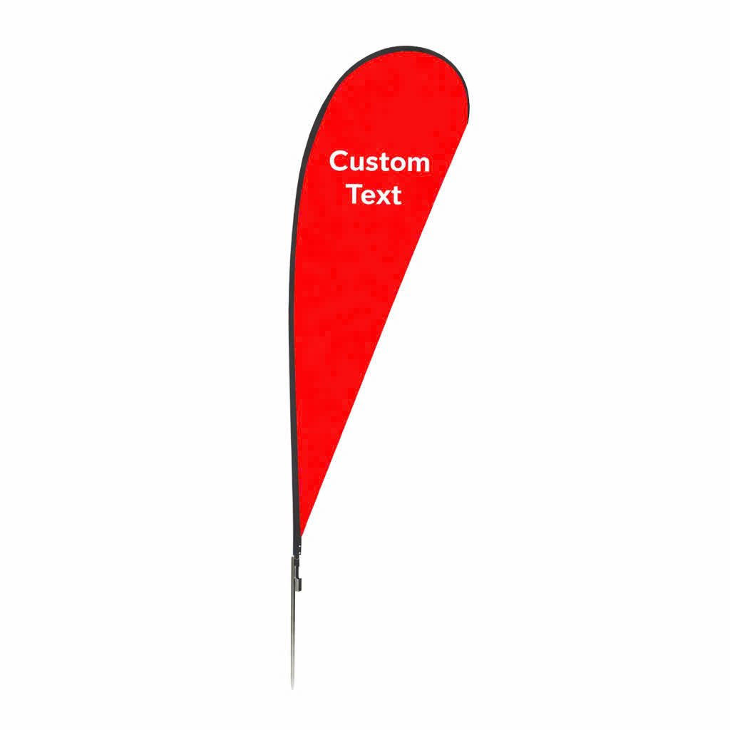 Custom Teardrop Flag Kit Outdoor Advertising Flag with Pole and Base Vietnam Origin OEM ODM Aluminum And Fiberglass