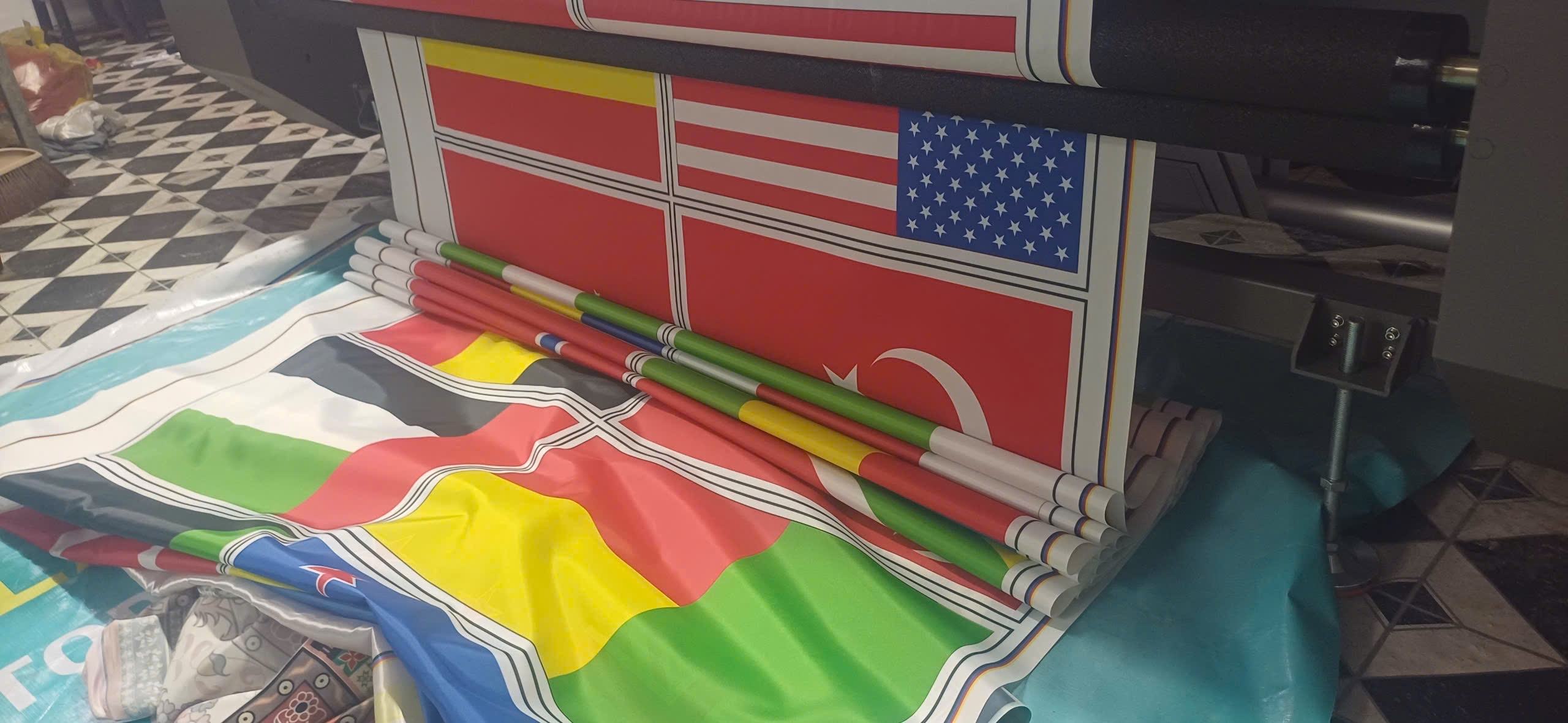 Double Layer Blackout National Flag Vietnam Manufacture OEM ODM Full Color Printing Embroidery National Style
